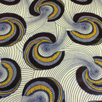 African Abstract Swirl Fabric: 12 Yards