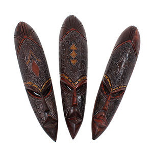 Medium Ghana Fang Mask Metal Wood