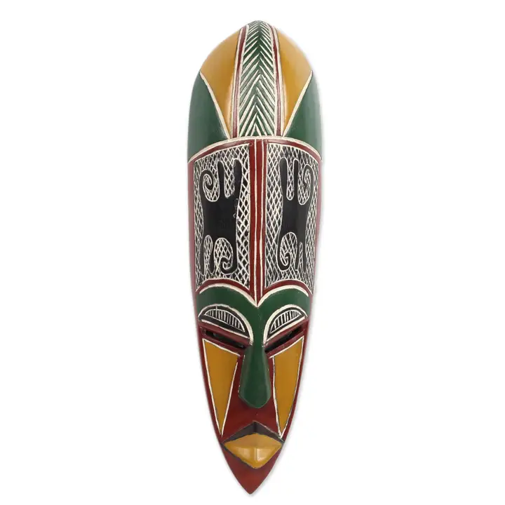 Handmade Bravery and Valor African Mask