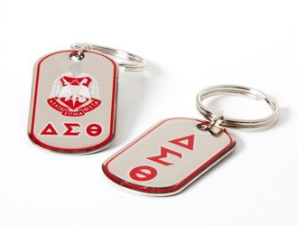 Delta Sigma Theta Key chain Dog Tag