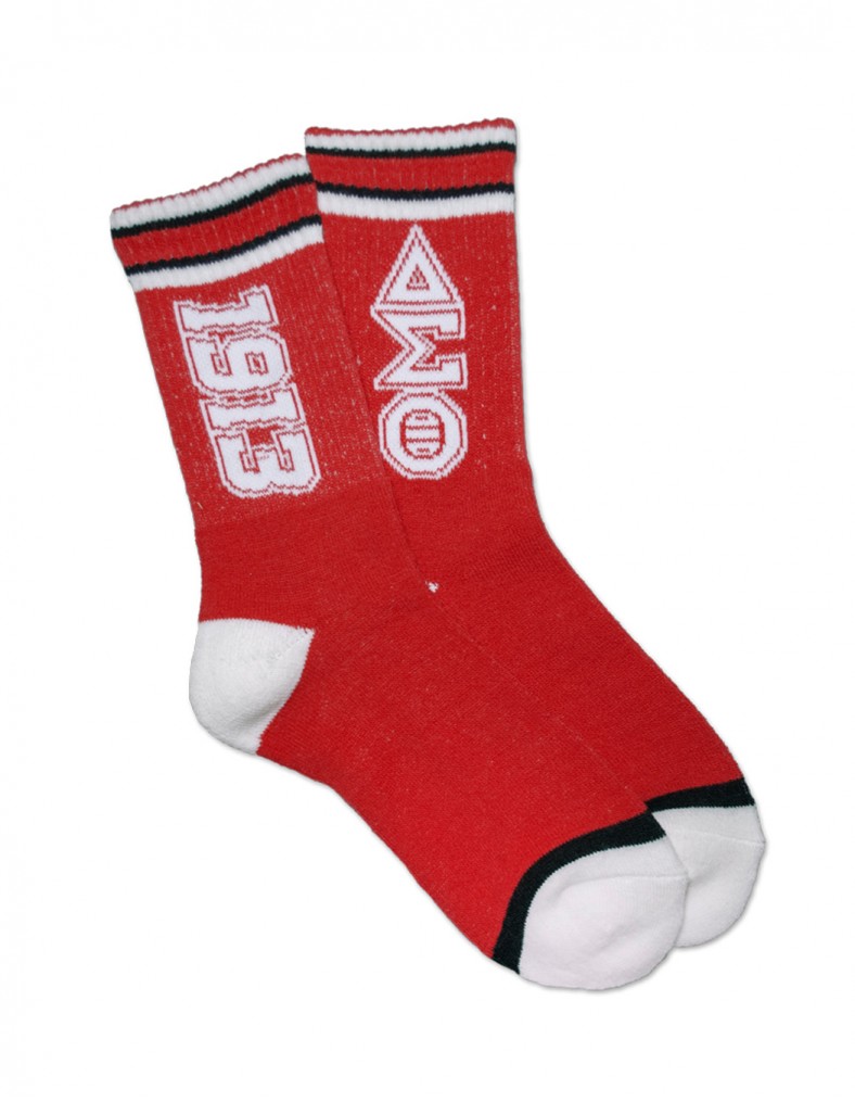 Delta Sigma Theta Sorority Socks Red