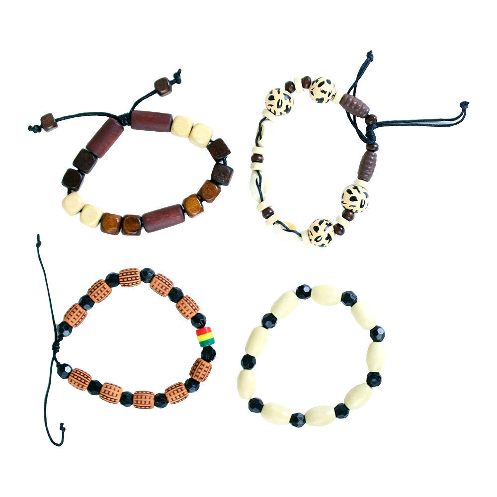 Set Of 4 Afrocentric Bracelets