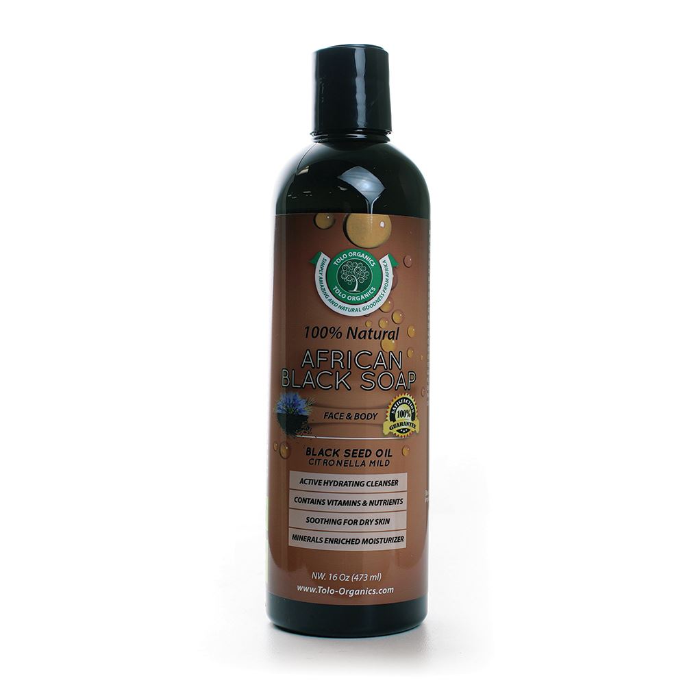 African Black Soap with Black Seed 16 oz.