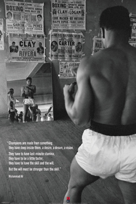 Muhammad Ali in Gym with Mirror