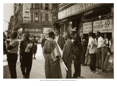 Harlem; 1962: 7th Avenue & 125th Street (depicts Malcolm X; Capt