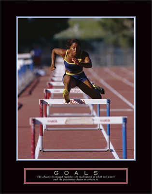 Goals - Runner Jumping Hurdles