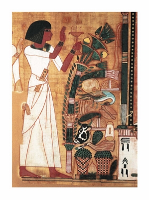 Papyrus from the Book of Neb Qued: Women with Offerings