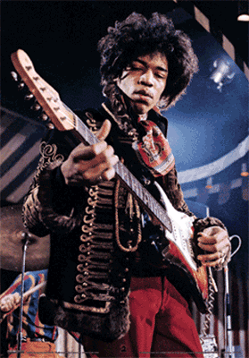 Jimi Hendrix 3-D Lenticular