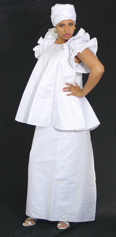 Pleated Skirt Set White