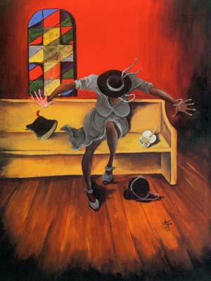 Annie Lee Original Art on Giclee-Holy Ghost
