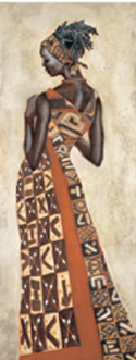 Lacquer Framed Femme Africaine II