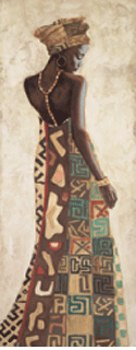 Lacquer Framed-Femme Africaine III
