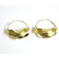Large Fula Gold Twist Earrings