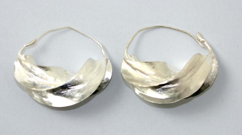 XXX-Large Fula Silver Earrings - 2 inch