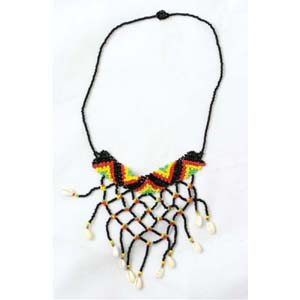Massai Beaded Choker Necklace : Rasta