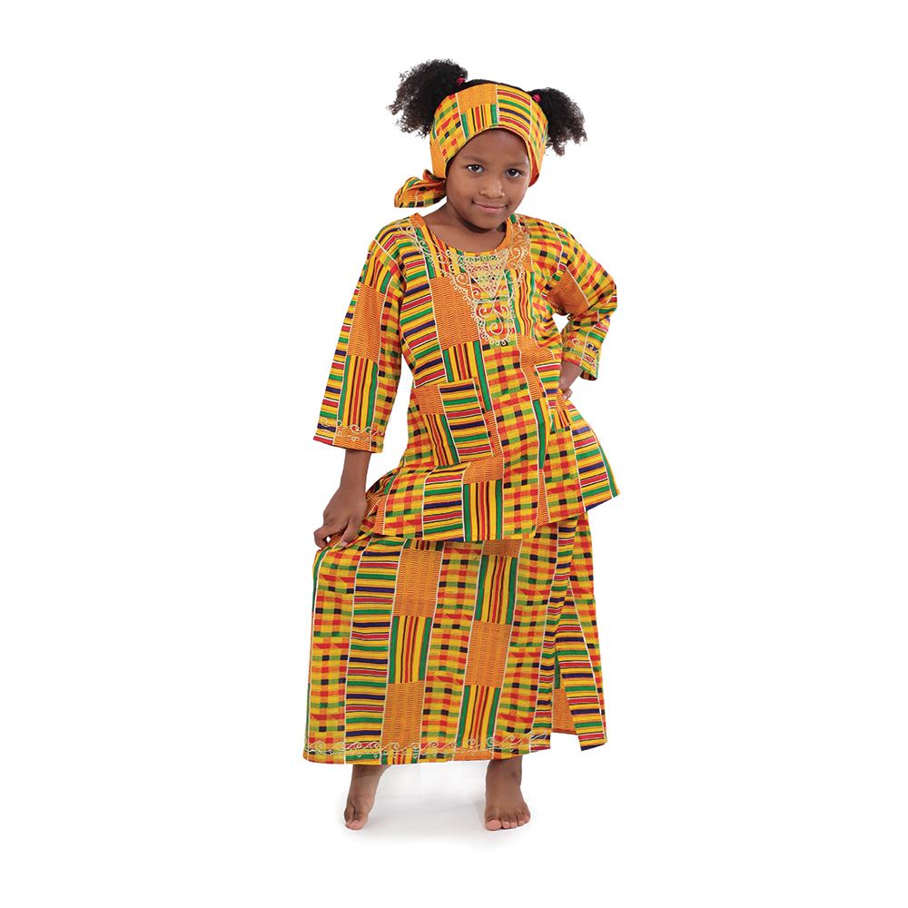 Africa Children's Kente 1 Skirt Set-XLARGE