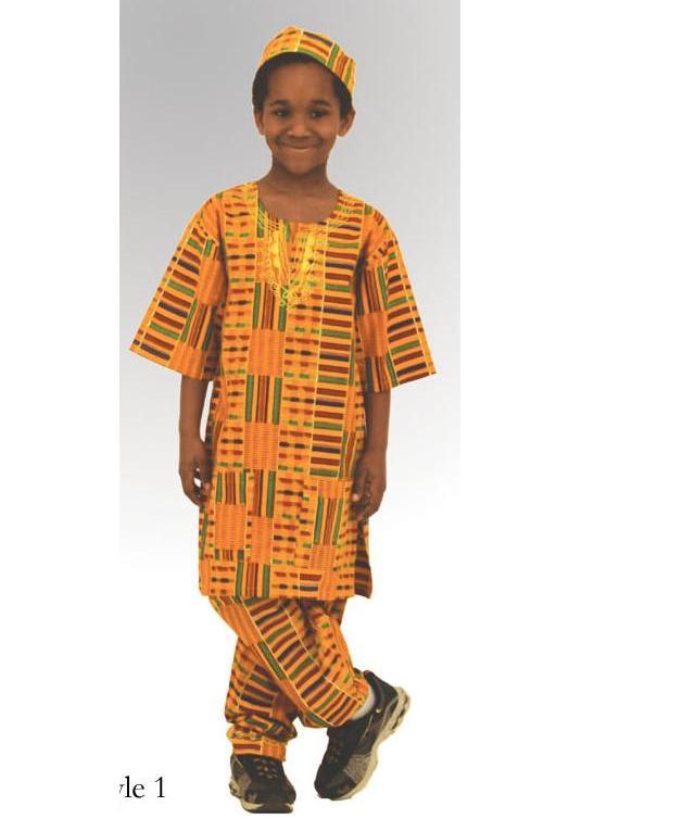 Children's Kente Pant Set-SMALL