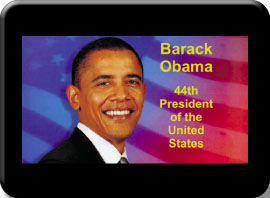President Obama Magnet - Flag