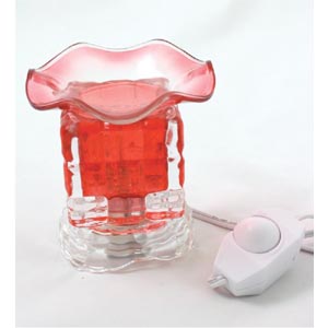 Electric Glass Oil Burner : Red