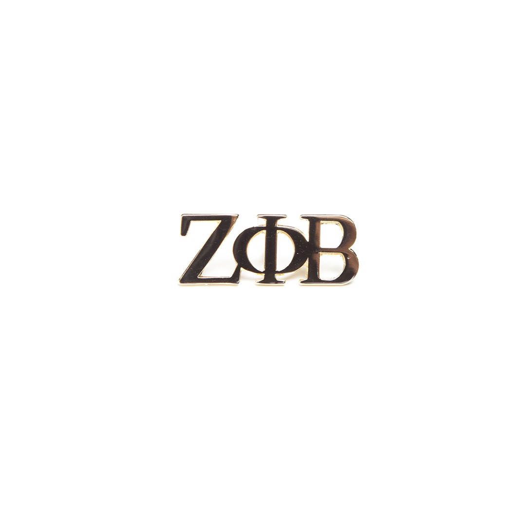 Zeta Phi Beta jewelry 3 Letter Gold Pin