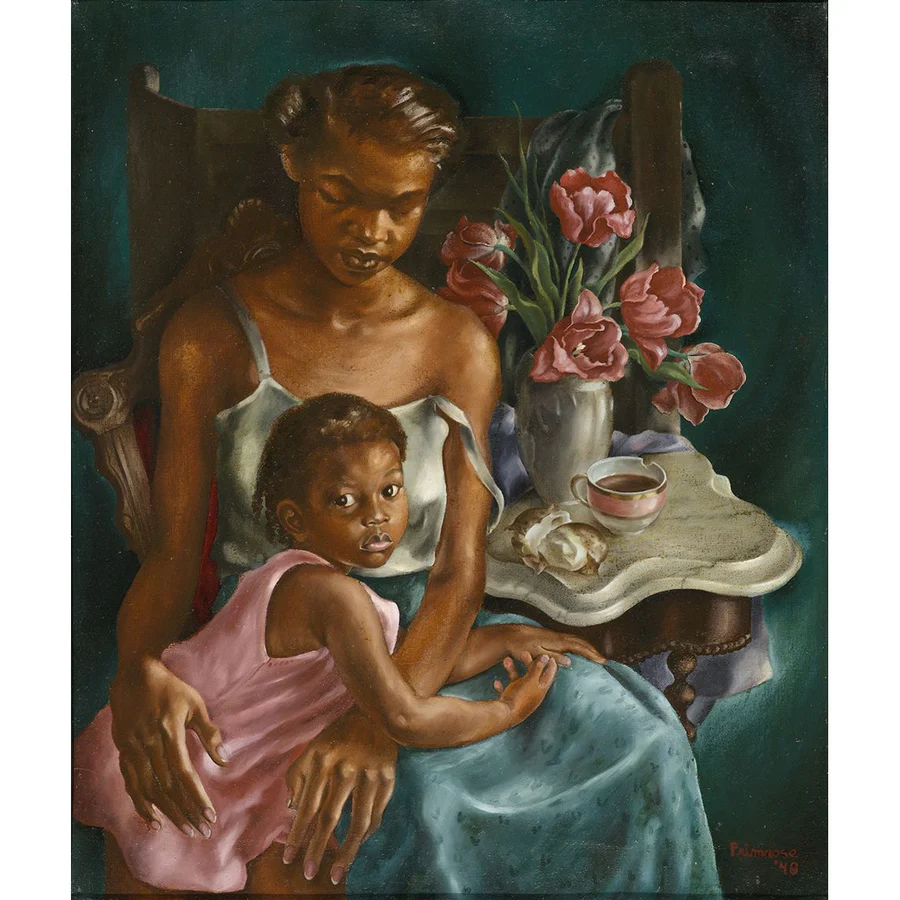 Black Mother Child Art Posters