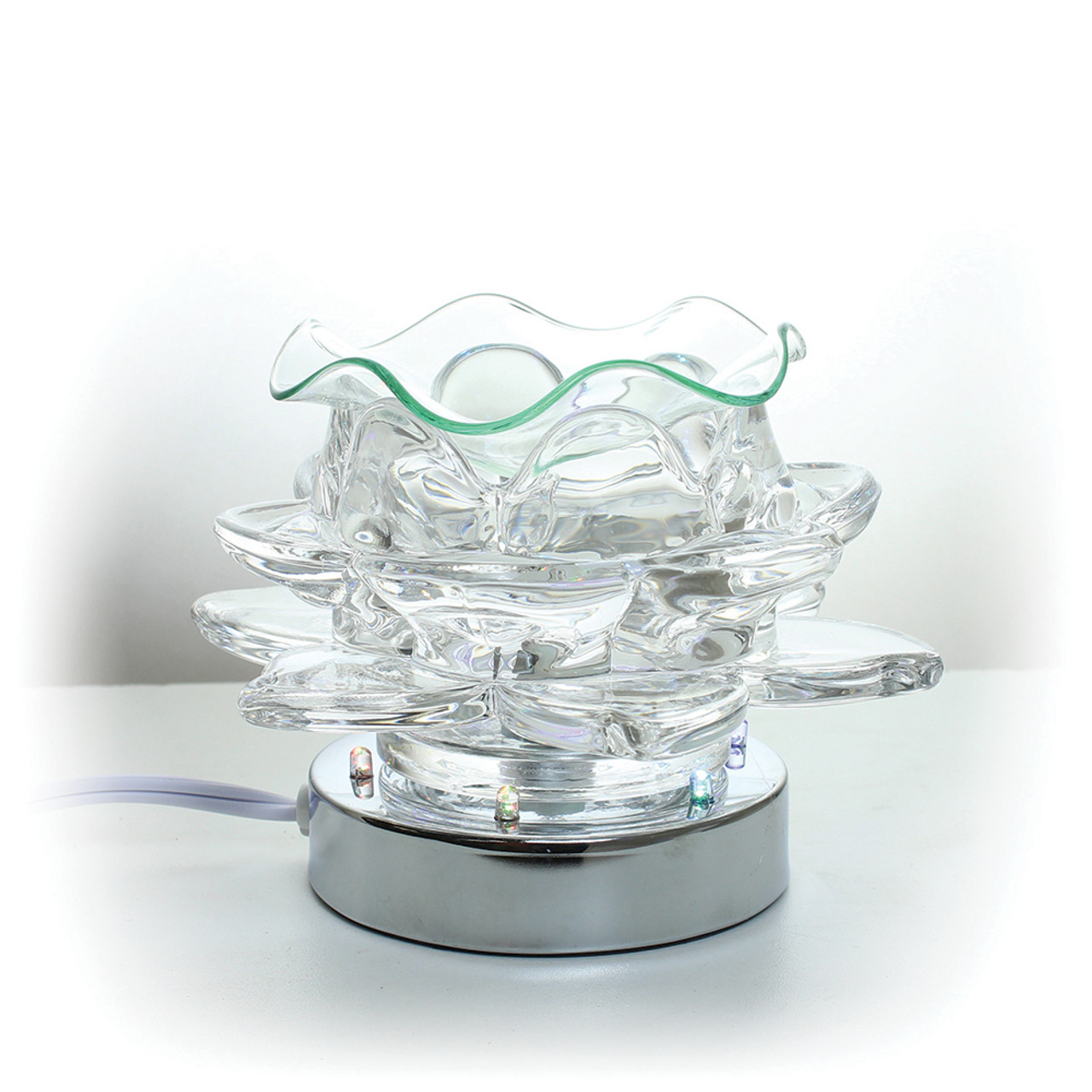 Rose Touch Lamp Oil Burner Clear