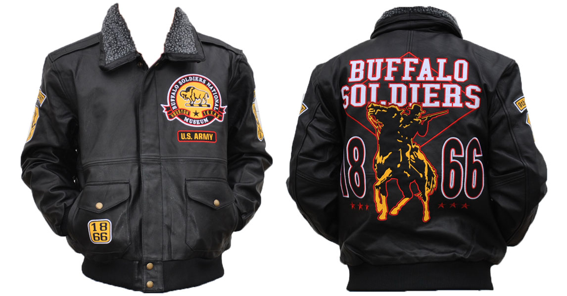 Buffalo Soldiers Leather Jacket - 5X ONLY