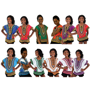 Set Of 12 Childrens Traditional Dashikis