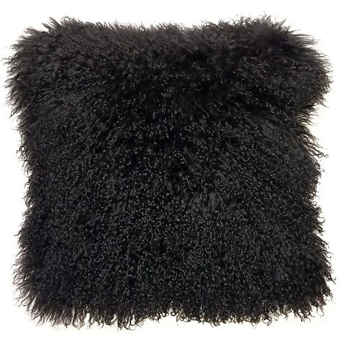 Midnight Tibetan Lamb Pillow