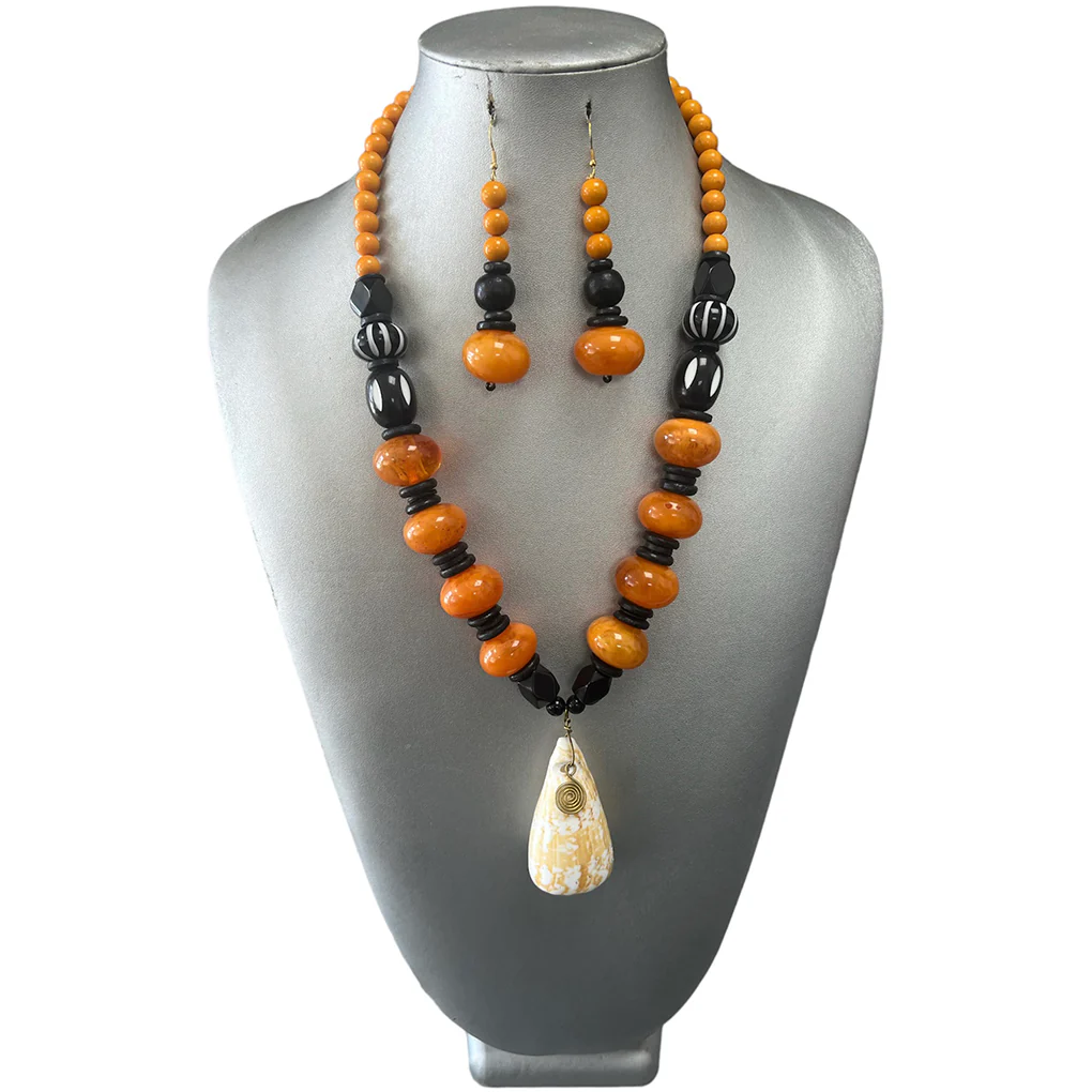 African Women Tribal Style Necklace Set