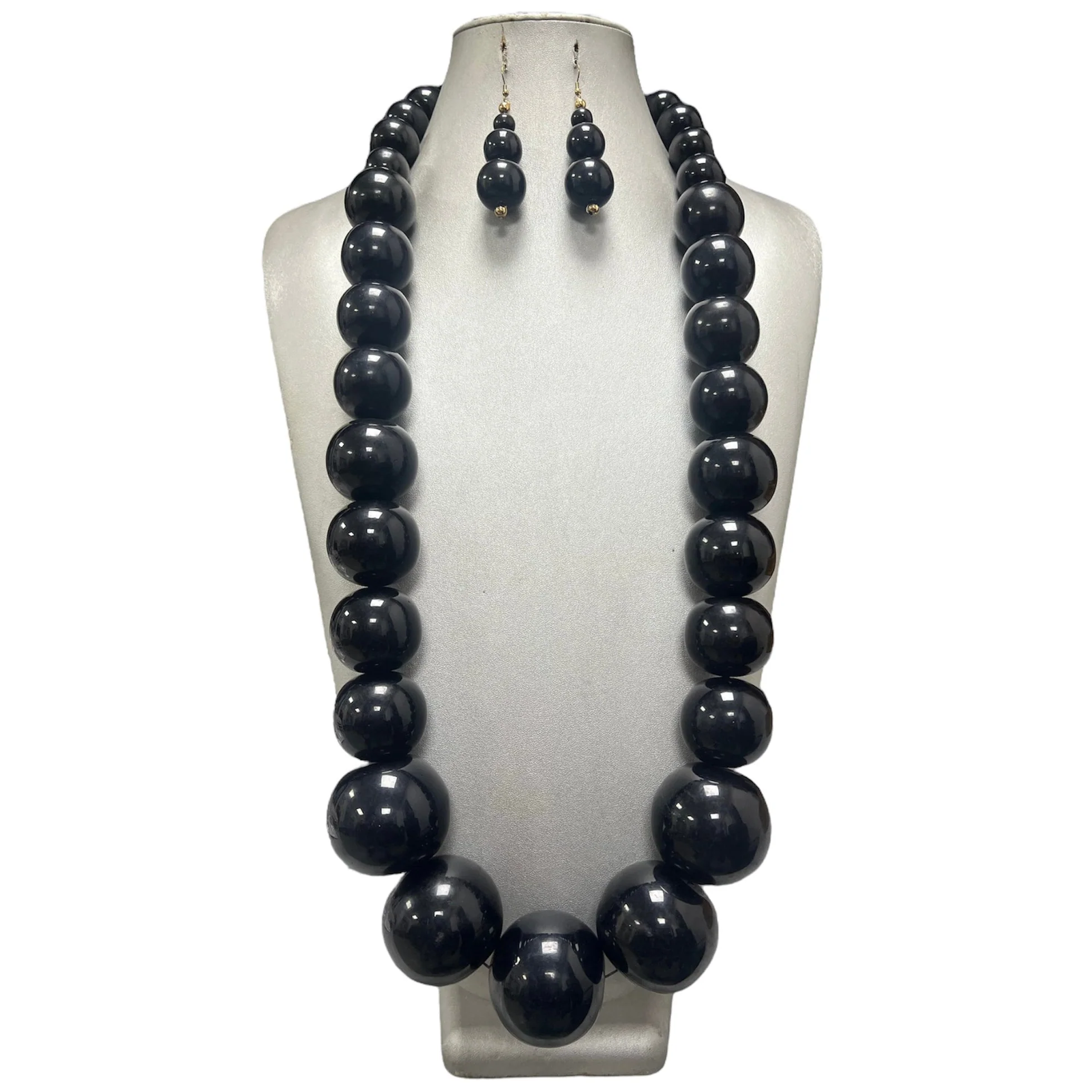 African Women's Large Beaded Necklace Set