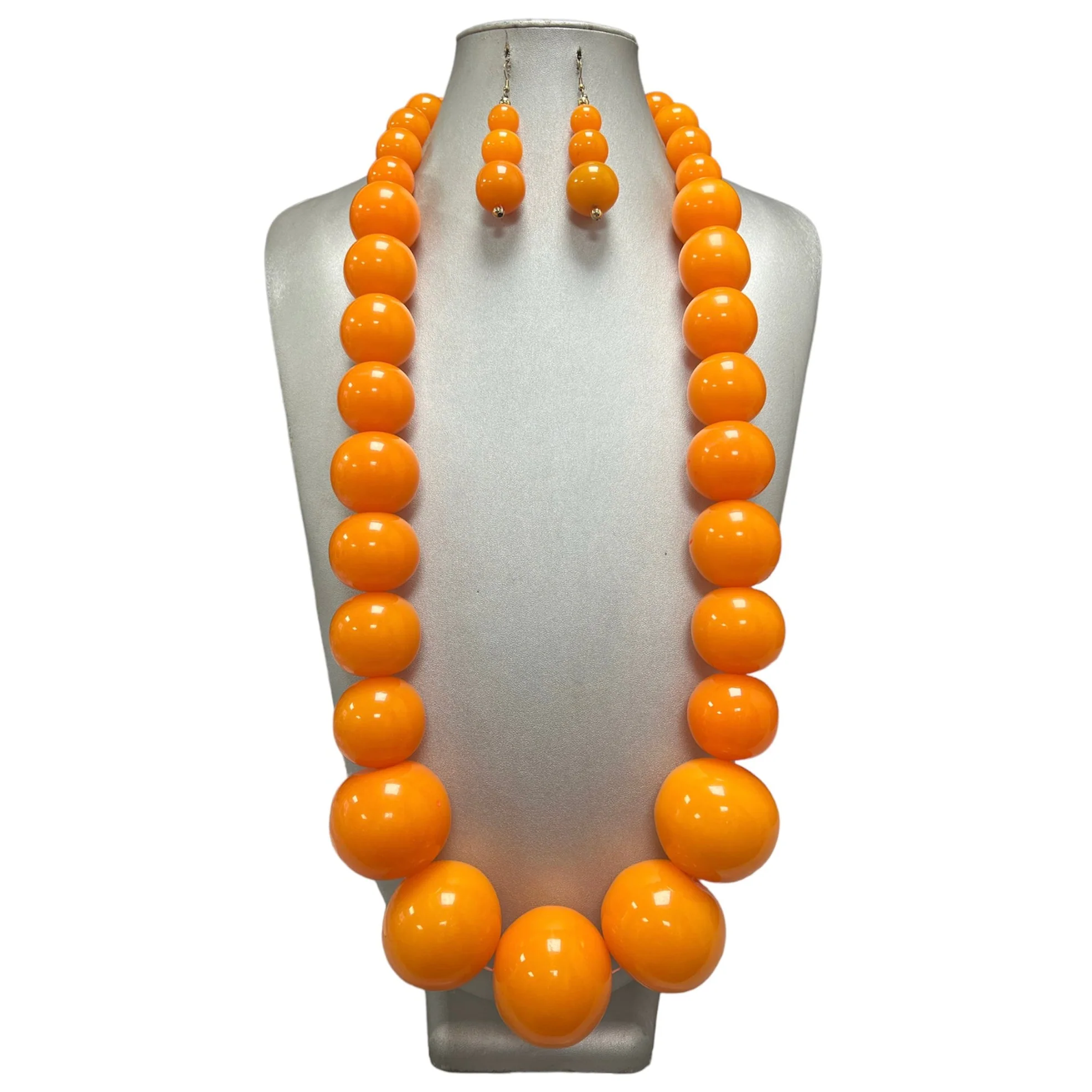 African Women's Large Beaded Necklace Set