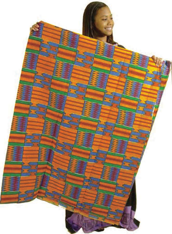 African Kente Print Fabric - 12 Yards