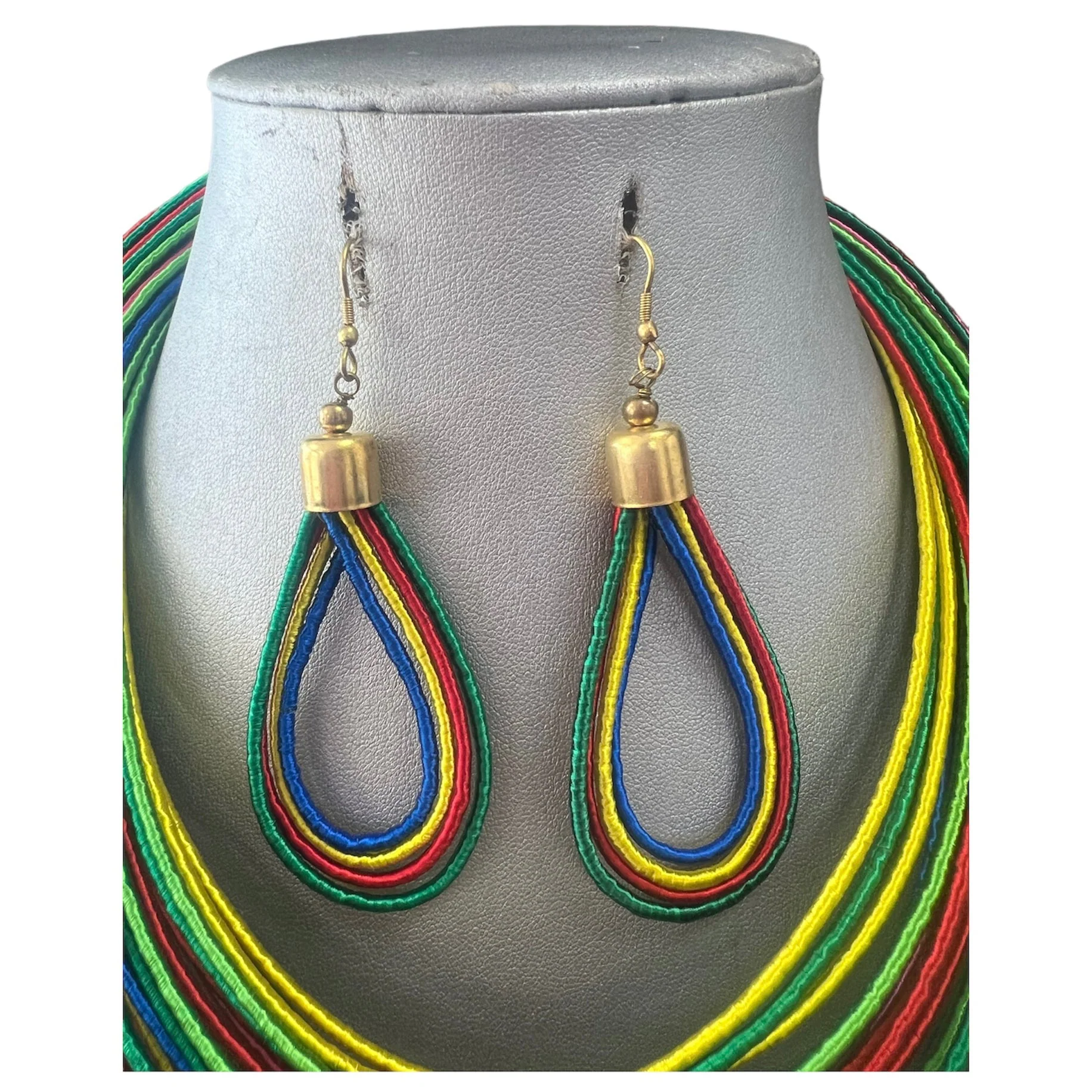 African Women Multi Strand Layered Necklace