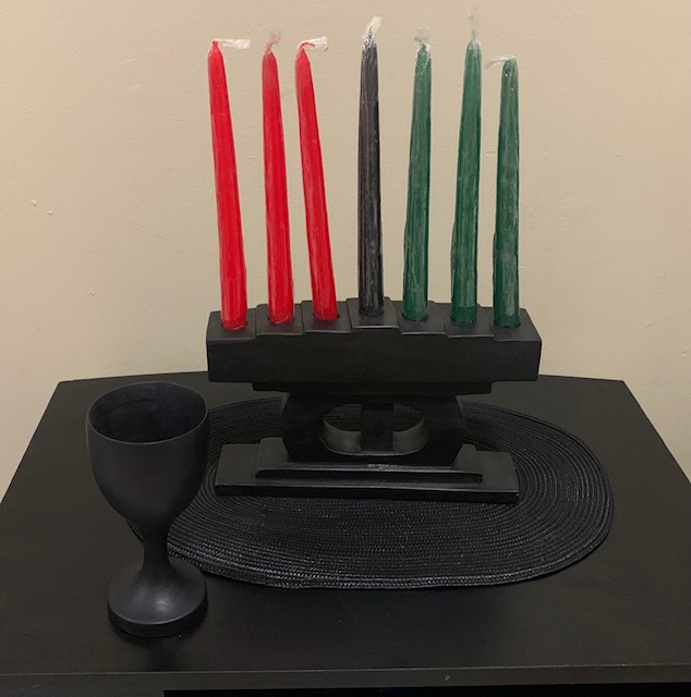 Knowledge Is Power Black Kwanzaa Kinara Set