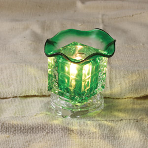 Electric Glass Oil Burner : Green